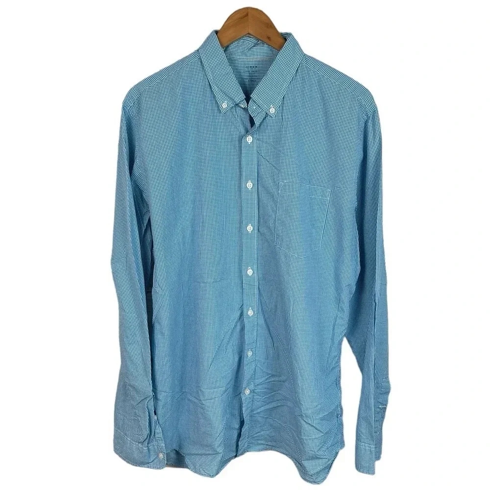 BF1287 Men’s J. Crew Lightweight Preppy Plaid Button Down Shirt LT Large Tall